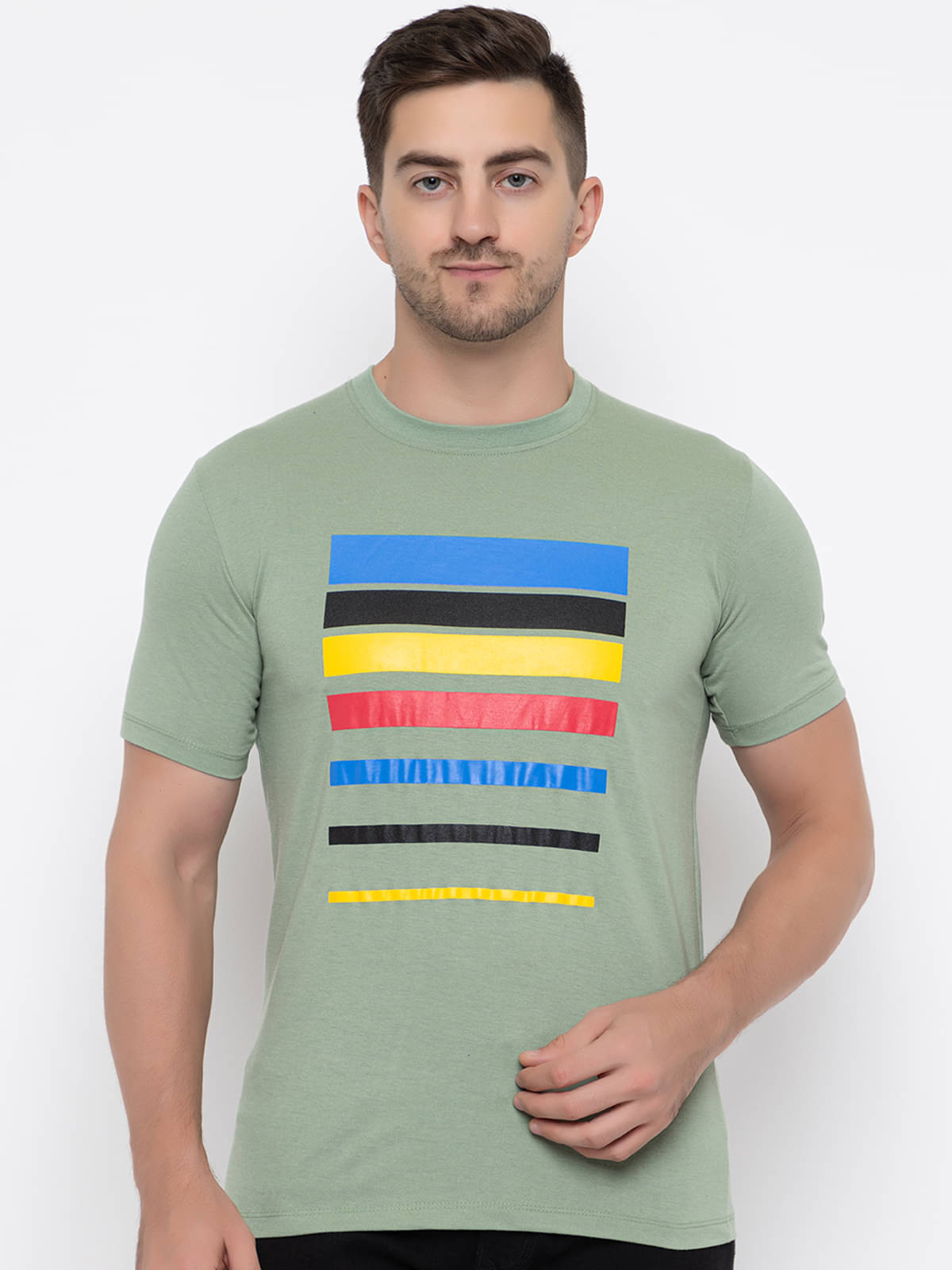 MODERNITY Pack of 1 Cotton Regular Fit Men's T-Shirt ( Green ) MODERNITY Pack of 1 Cotton Regular Fit Men's T-Shirt ( Green )