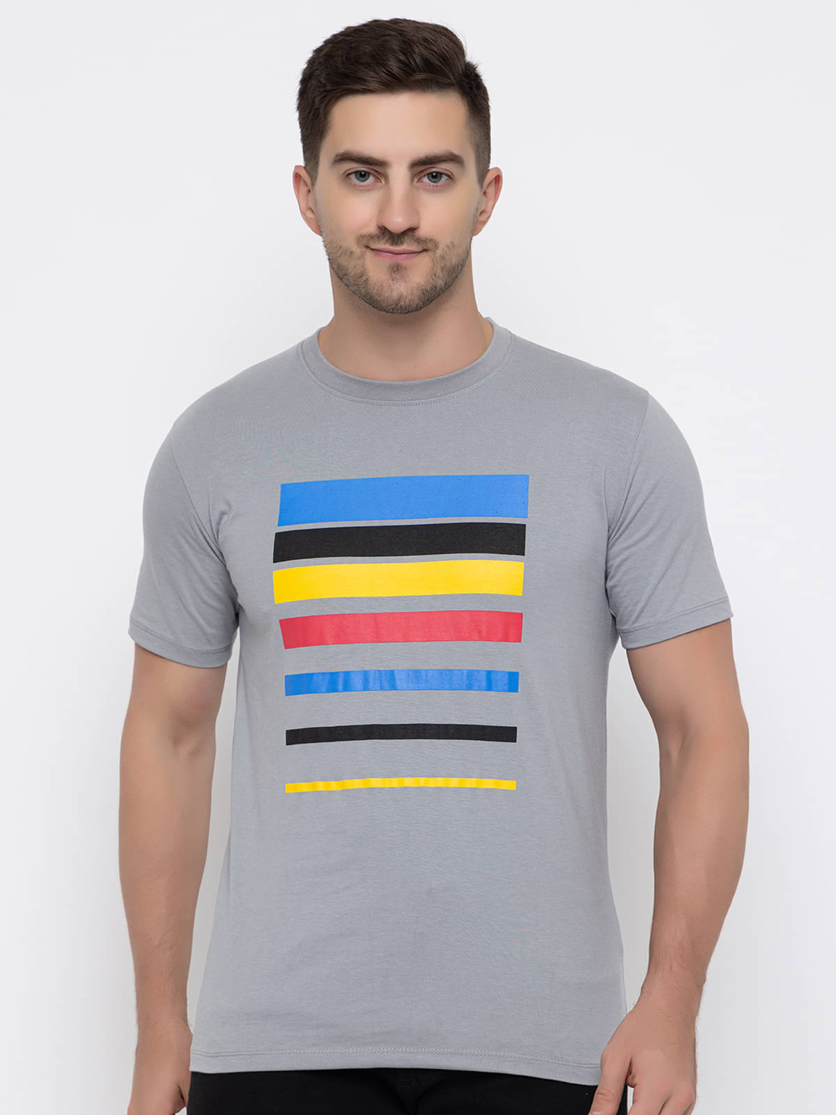MODERNITY Pack of 1 Cotton Regular Fit Men's T-Shirt ( Grey )     			MODERNITY Pack of 1 Cotton Regular Fit Men's T-Shirt ( Grey )