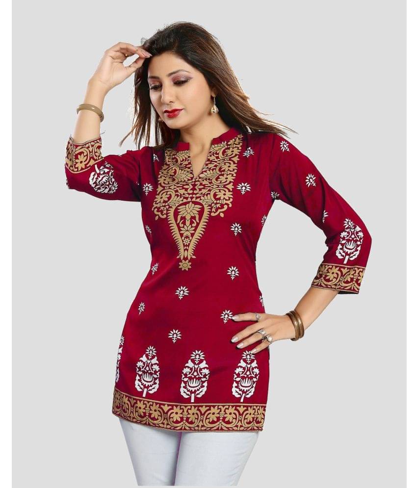 Crepe Short Kurti For Women (Pack of 1) Crepe Short Kurti For Women (Pack of 1)