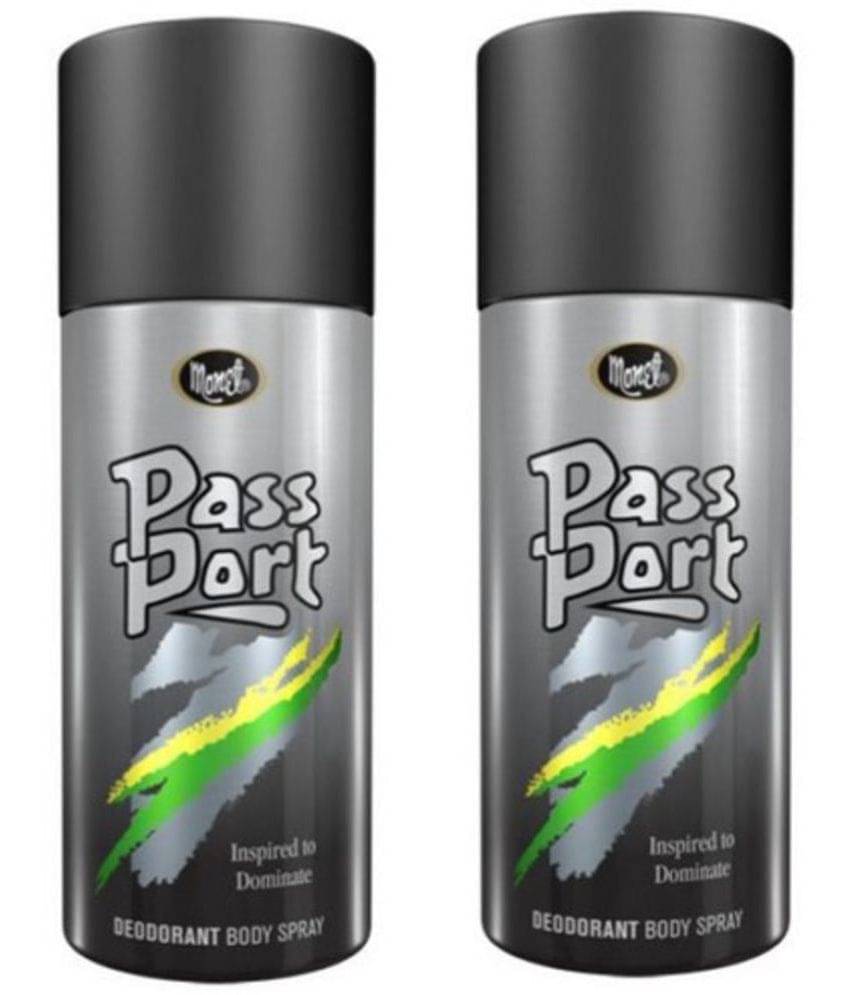 Monet - Passport Black Deodorant ,150 ml each Deodorant Spray for Men,Women 300 ml ( Pack of 2 )     			Monet - Passport Black Deodorant ,150 ml each Deodorant Spray for Men,Women 300 ml ( Pack of 2 )