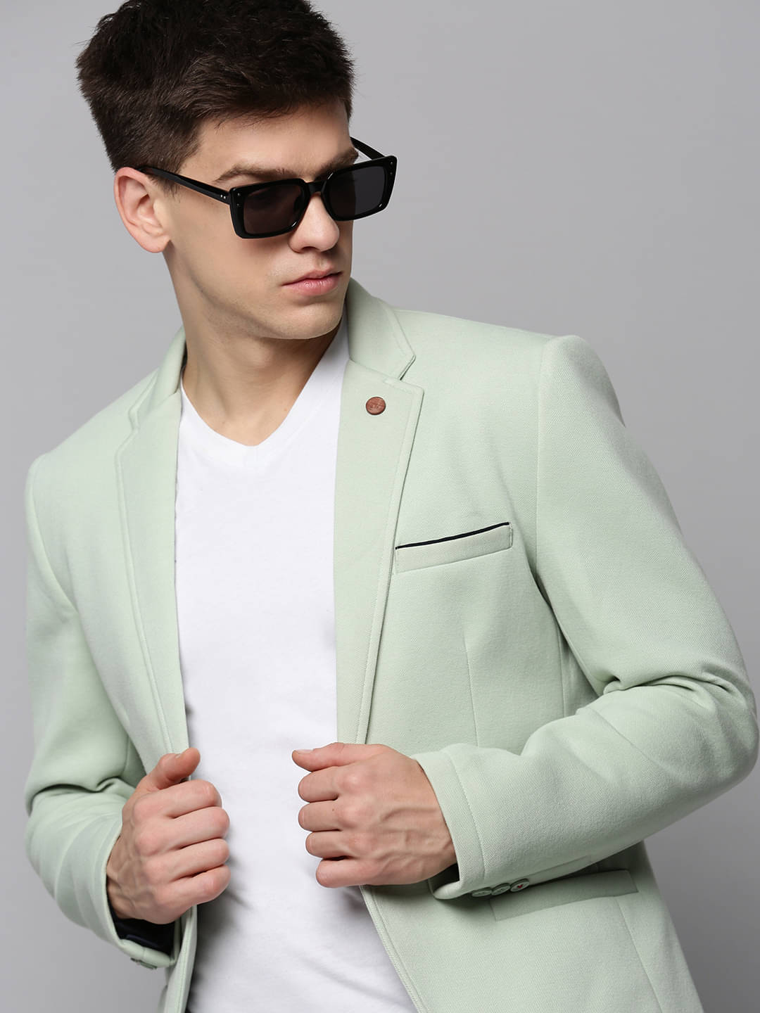 Showoff Cotton Blend Men's Blazer - Sea Green ( Pack of 1 )     			Showoff Cotton Blend Men's Blazer - Sea Green ( Pack of 1 )