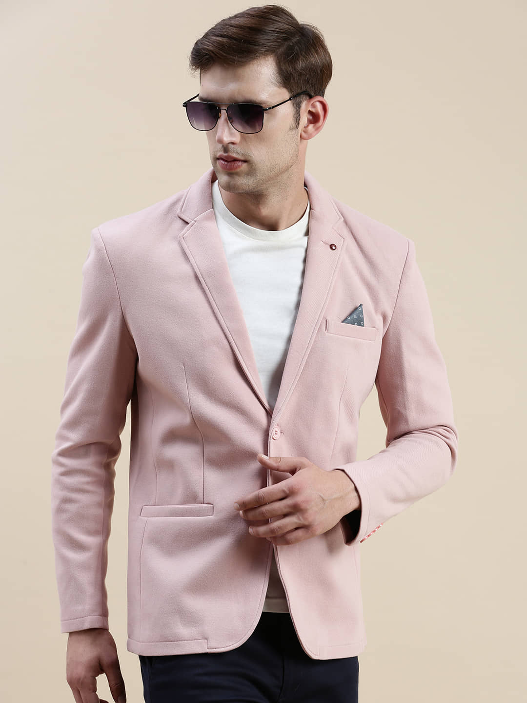 Showoff Cotton Blend Men's Blazer - Pink ( Pack of 1 ) - Jackets & Coats | Buy online on ZillyBuy