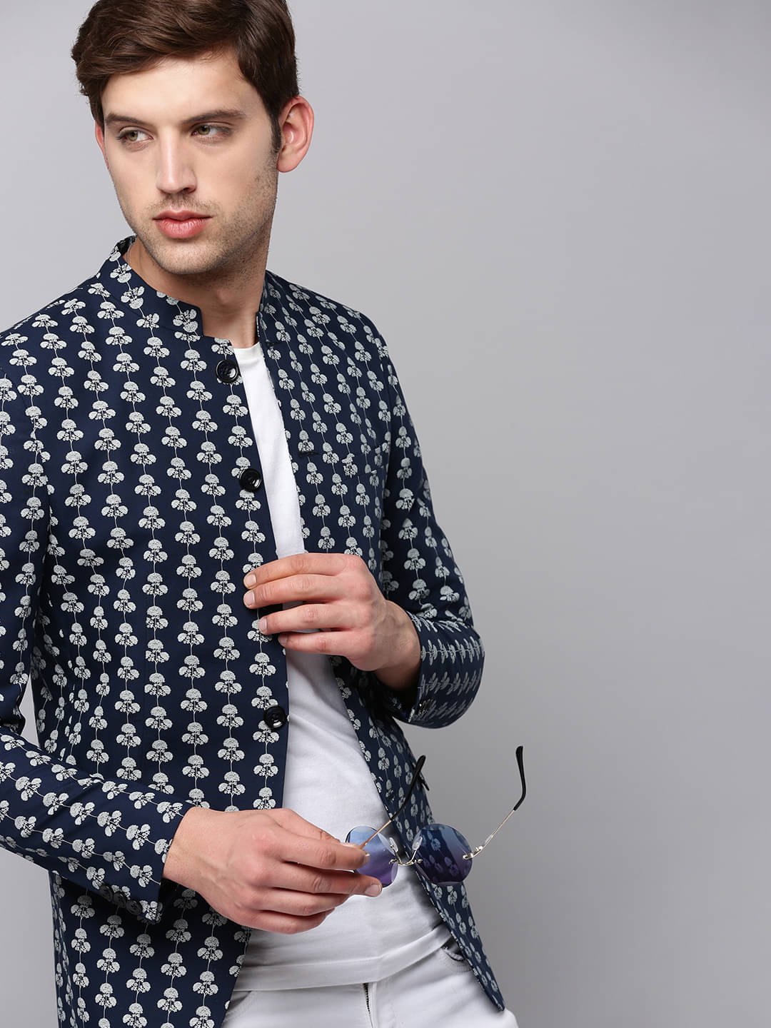 Showoff Cotton Blend Men's Blazer - Navy Blue ( Pack of 1 ) Showoff Cotton Blend Men's Blazer - Navy Blue ( Pack of 1 )