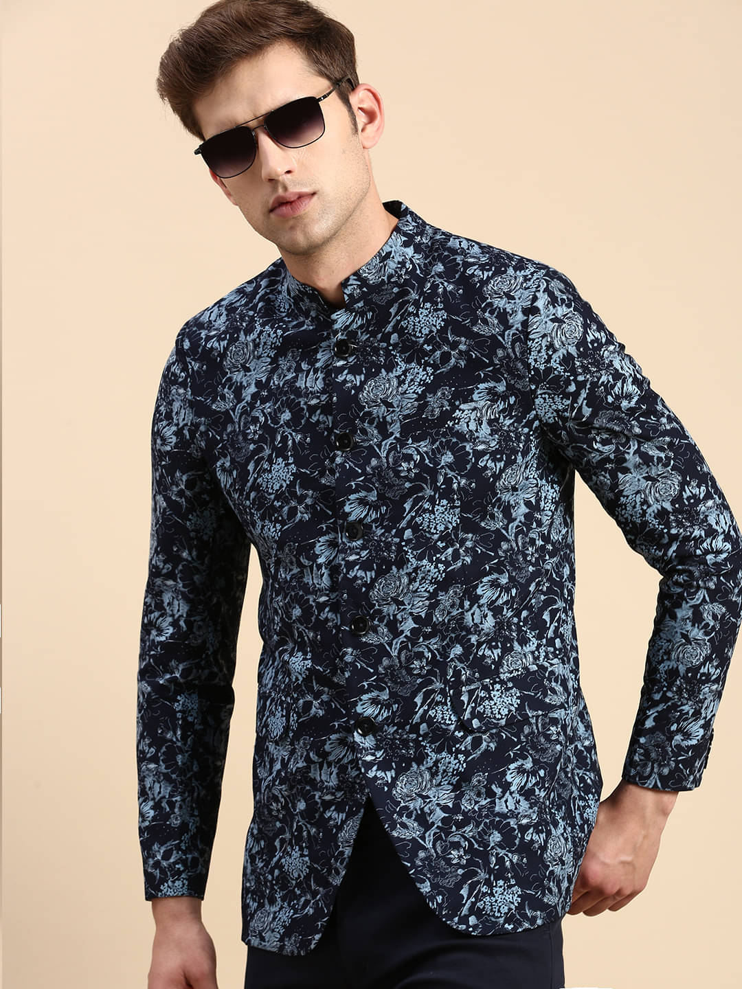     			Showoff Cotton Blend Men's Blazer - Navy Blue ( Pack of 1 )