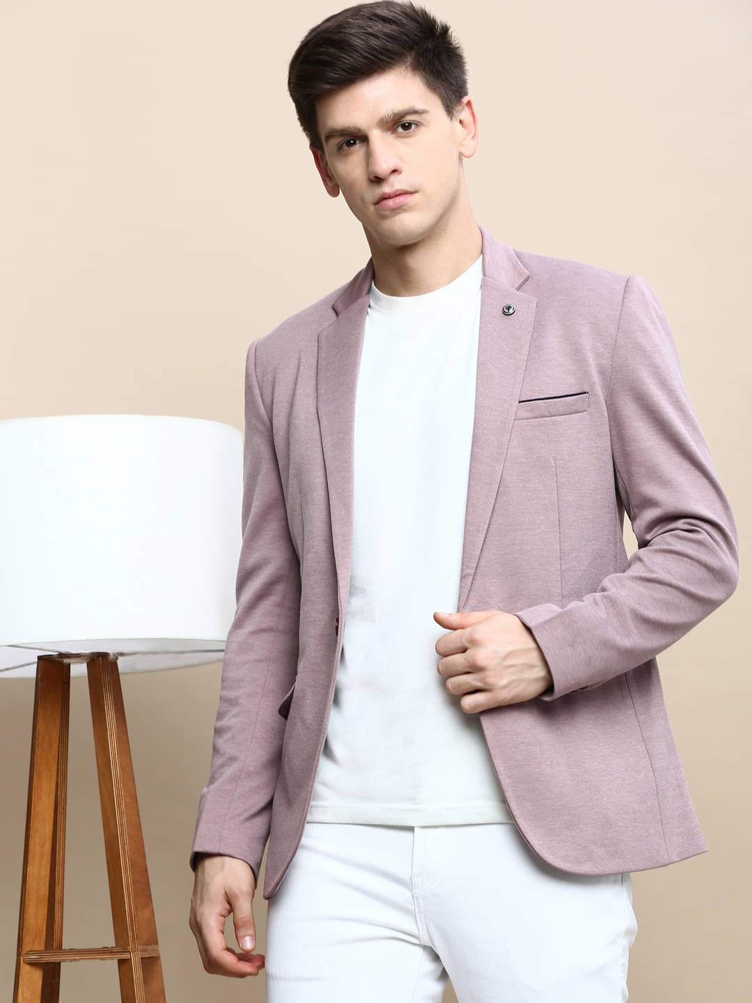     			Showoff Cotton Blend Men's Blazer - Mauve ( Pack of 1 )