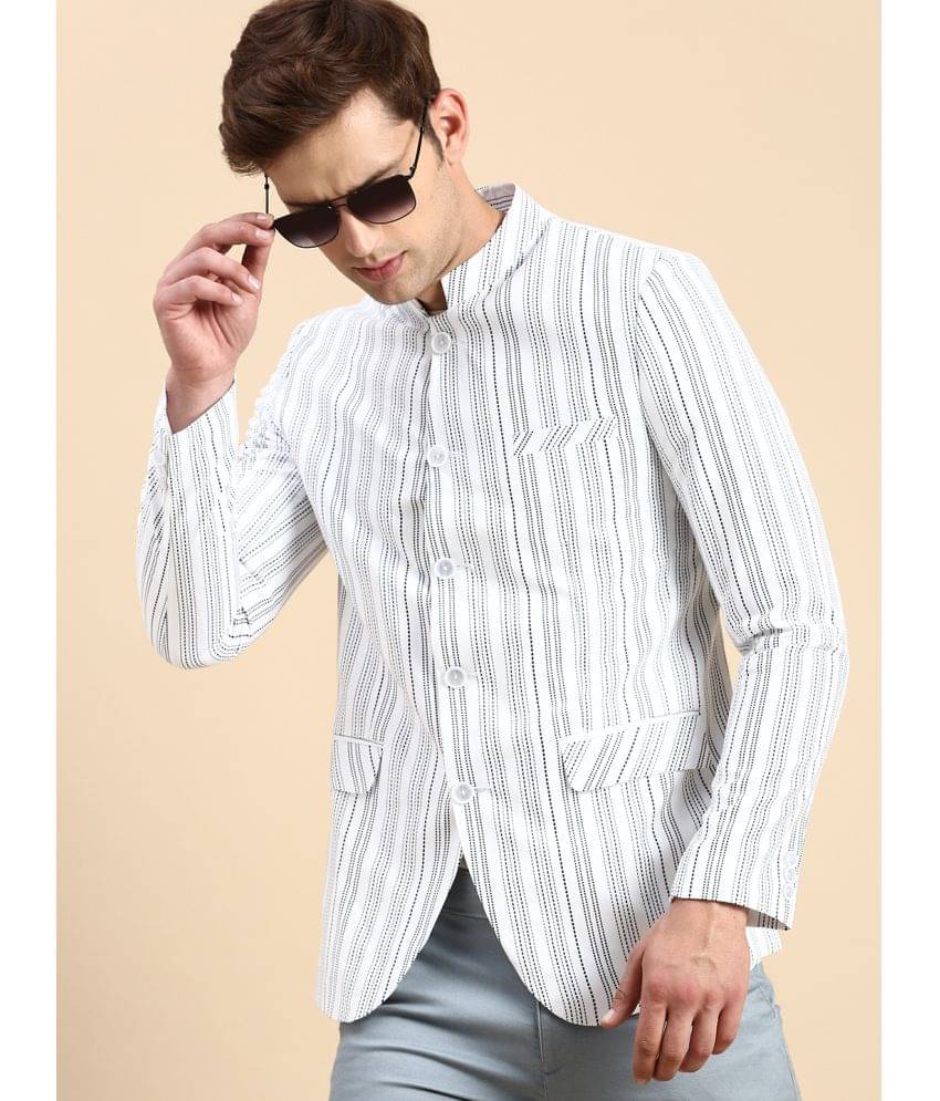 Showoff Cotton Blend Men's Blazer - White ( Pack of 1 ) Showoff Cotton Blend Men's Blazer - White ( Pack of 1 )