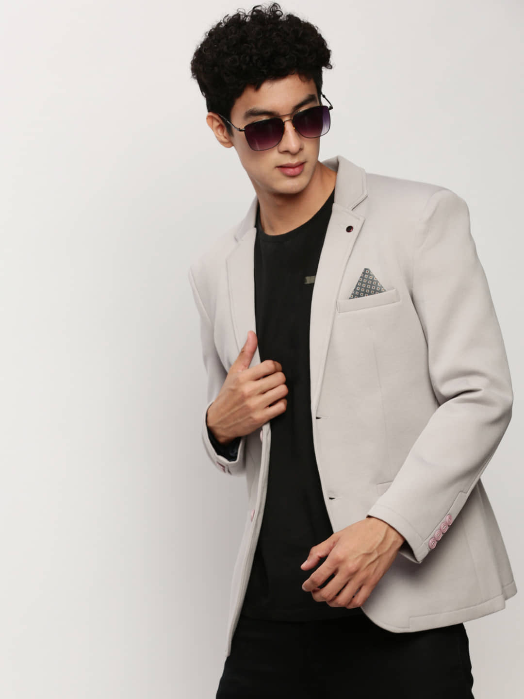 Showoff Cotton Men's Blazer - Grey ( Pack of 1 ) - Jackets & Coats | Buy online on ZillyBuy