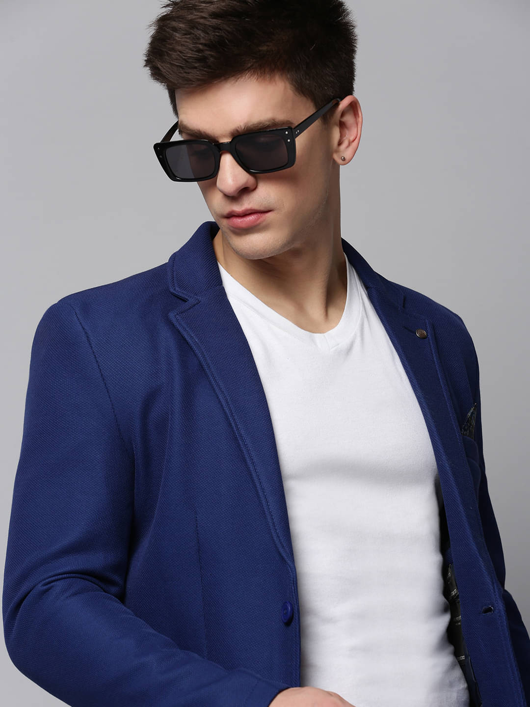     			Showoff Cotton Men's Blazer - Blue ( Pack of 1 )