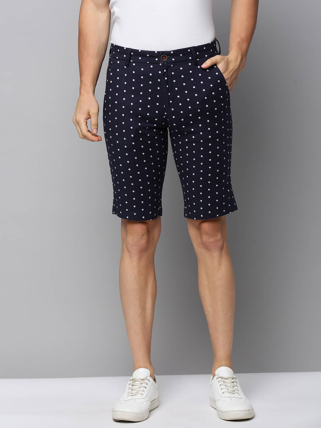 Showoff - Navy Blue Cotton Men's Chino Shorts ( Pack of 1 ) - Shorts | Buy online on ZillyBuy
