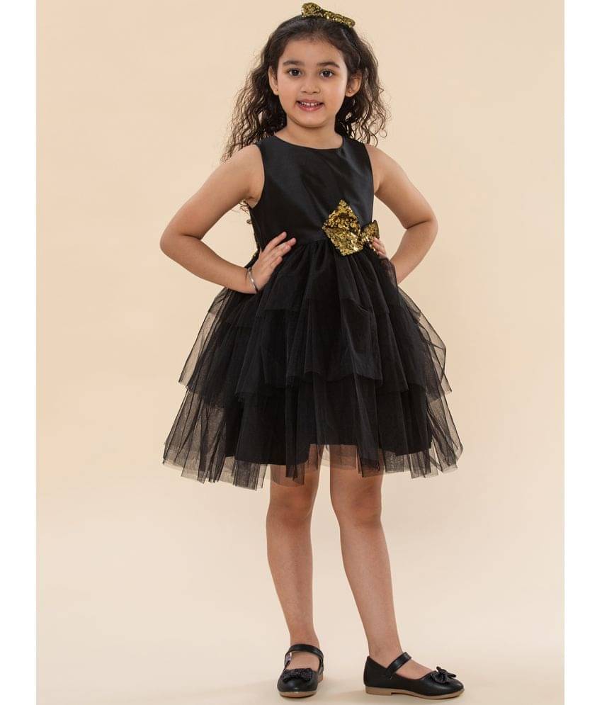 A.T.U.N. Net Fit And Flare Dress For Girls ( Pack of 1 , Black ) A.T.U.N. Net Fit And Flare Dress For Girls ( Pack of 1 , Black )