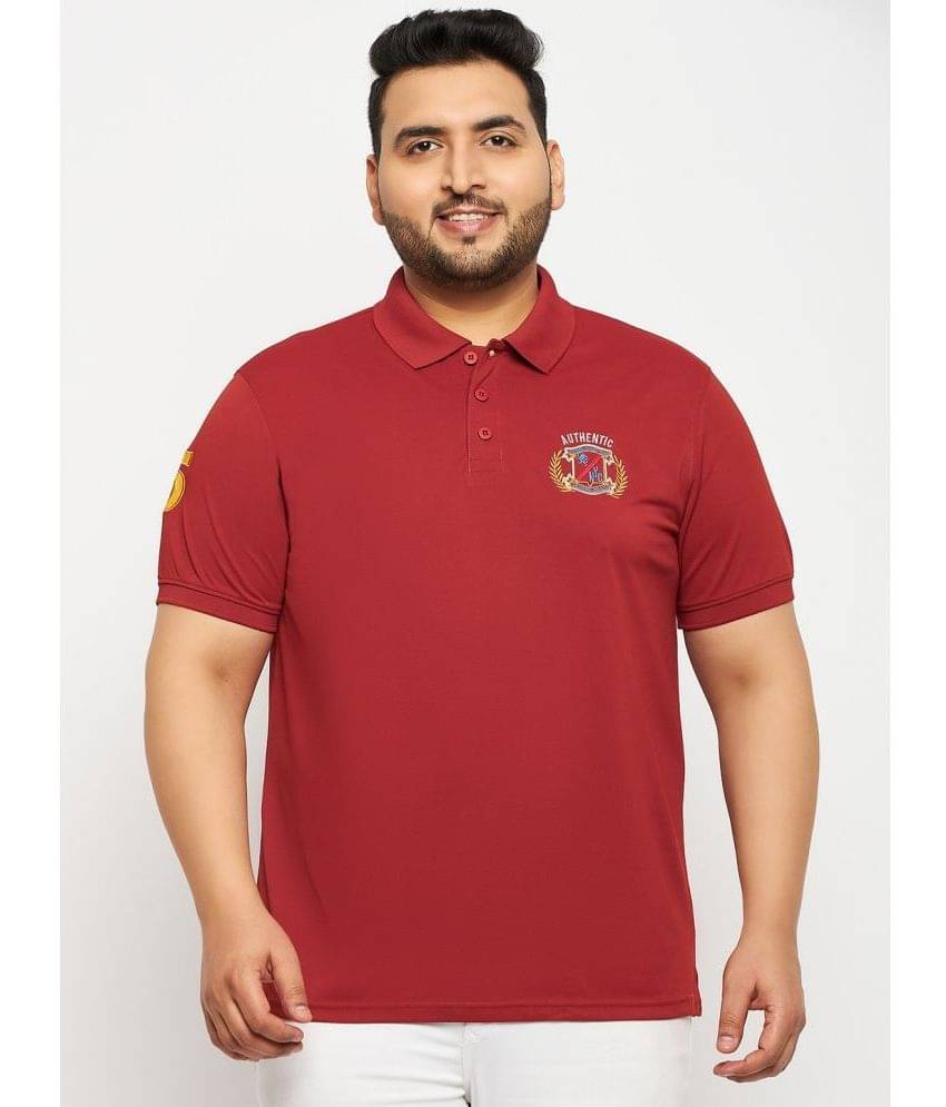 Auxamis Pack of 1 Cotton Blend Regular Fit Embroidered Half Sleeves Men's Polo T Shirt ( Red ) Auxamis Pack of 1 Cotton Blend Regular Fit Embroidered Half Sleeves Men's Polo T Shirt ( Red )