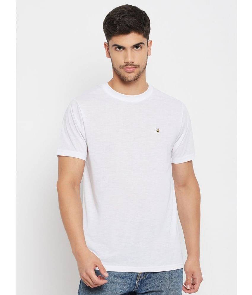     			Auxamis Pack of 1 Cotton Blend Regular Fit Men's T-Shirt ( White )