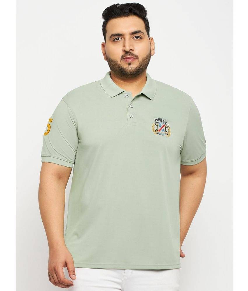     			Auxamis Pack of 1 Cotton Blend Regular Fit Embroidered Half Sleeves Men's Polo T Shirt ( Mint Green )