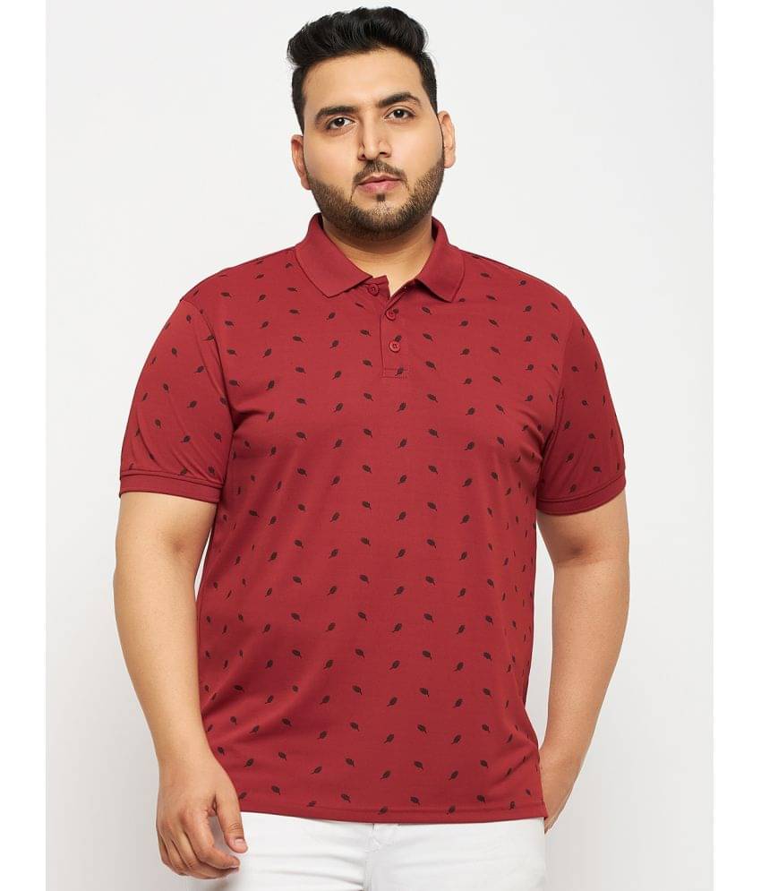 Auxamis Pack of 1 Cotton Blend Regular Fit Printed Half Sleeves Men's Polo T Shirt ( Red ) Auxamis Pack of 1 Cotton Blend Regular Fit Printed Half Sleeves Men's Polo T Shirt ( Red )