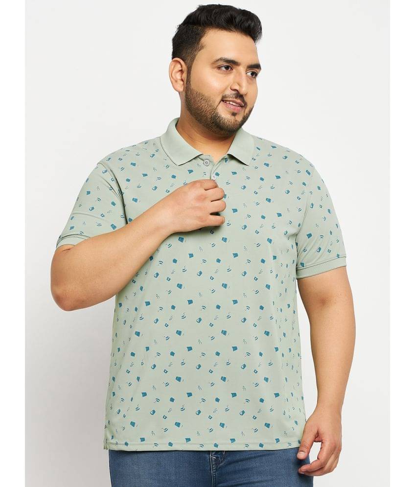 Auxamis Pack of 1 Cotton Blend Regular Fit Printed Half Sleeves Men's Polo T Shirt ( Green ) Auxamis Pack of 1 Cotton Blend Regular Fit Printed Half Sleeves Men's Polo T Shirt ( Green )