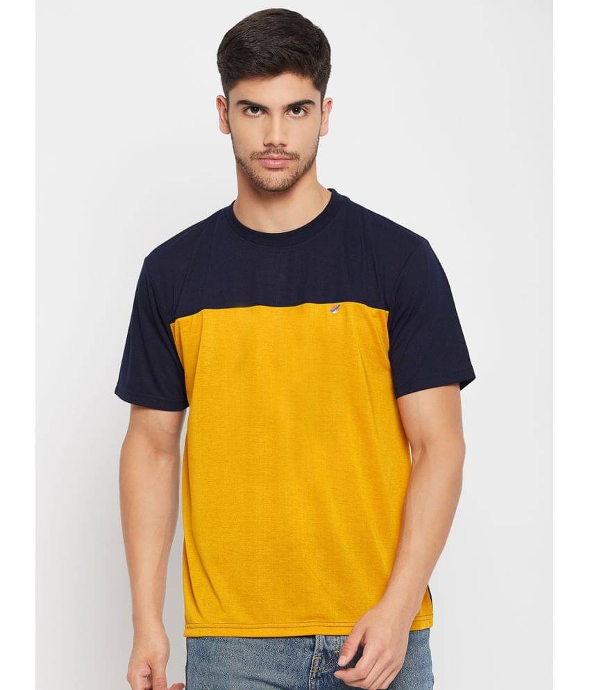 Auxamis Pack of 1 Cotton Blend Regular Fit Men's T-Shirt ( Navy Blue ) Auxamis Pack of 1 Cotton Blend Regular Fit Men's T-Shirt ( Navy Blue )