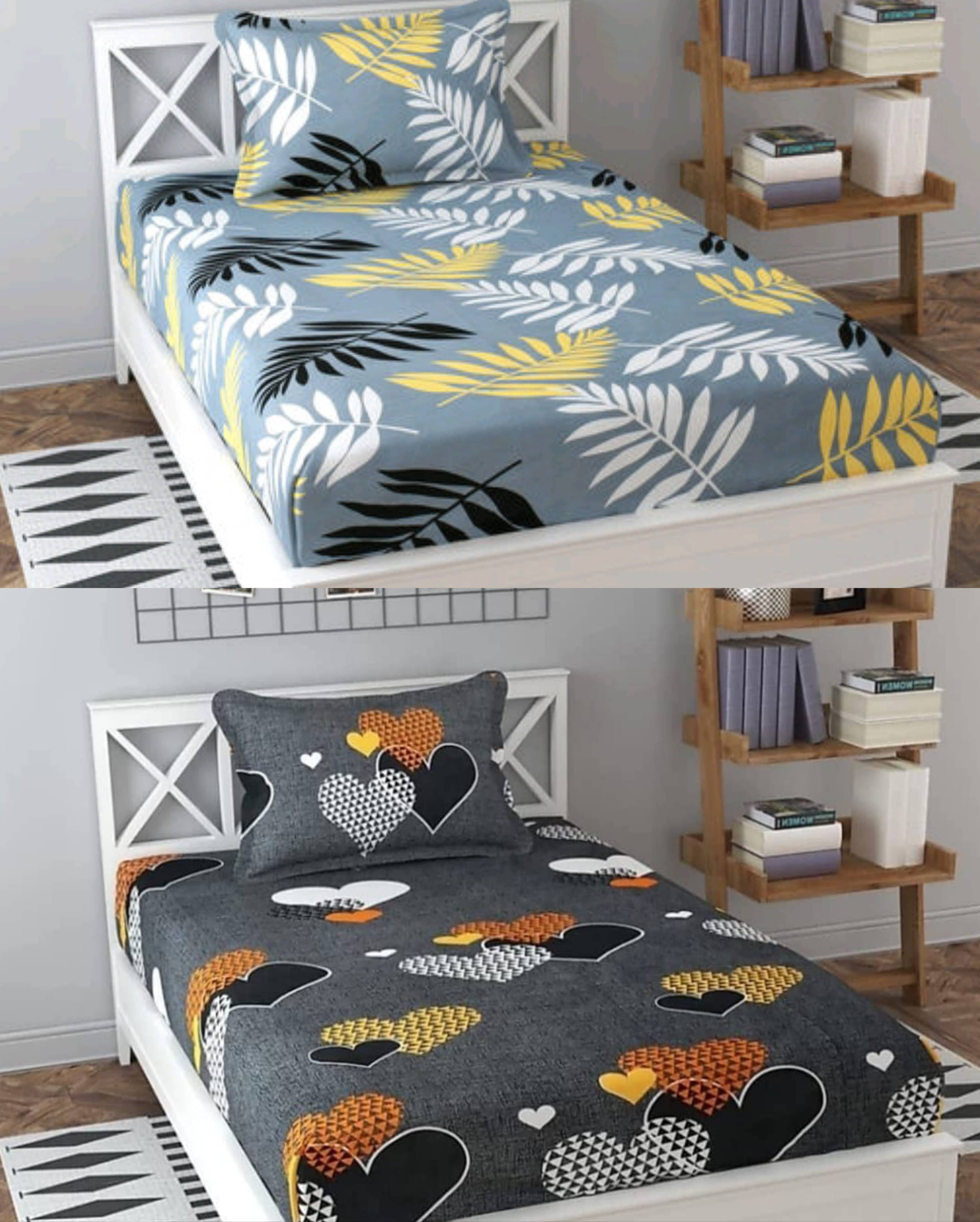     			Decent Home Cotton Single Bedsheet ( Gray )