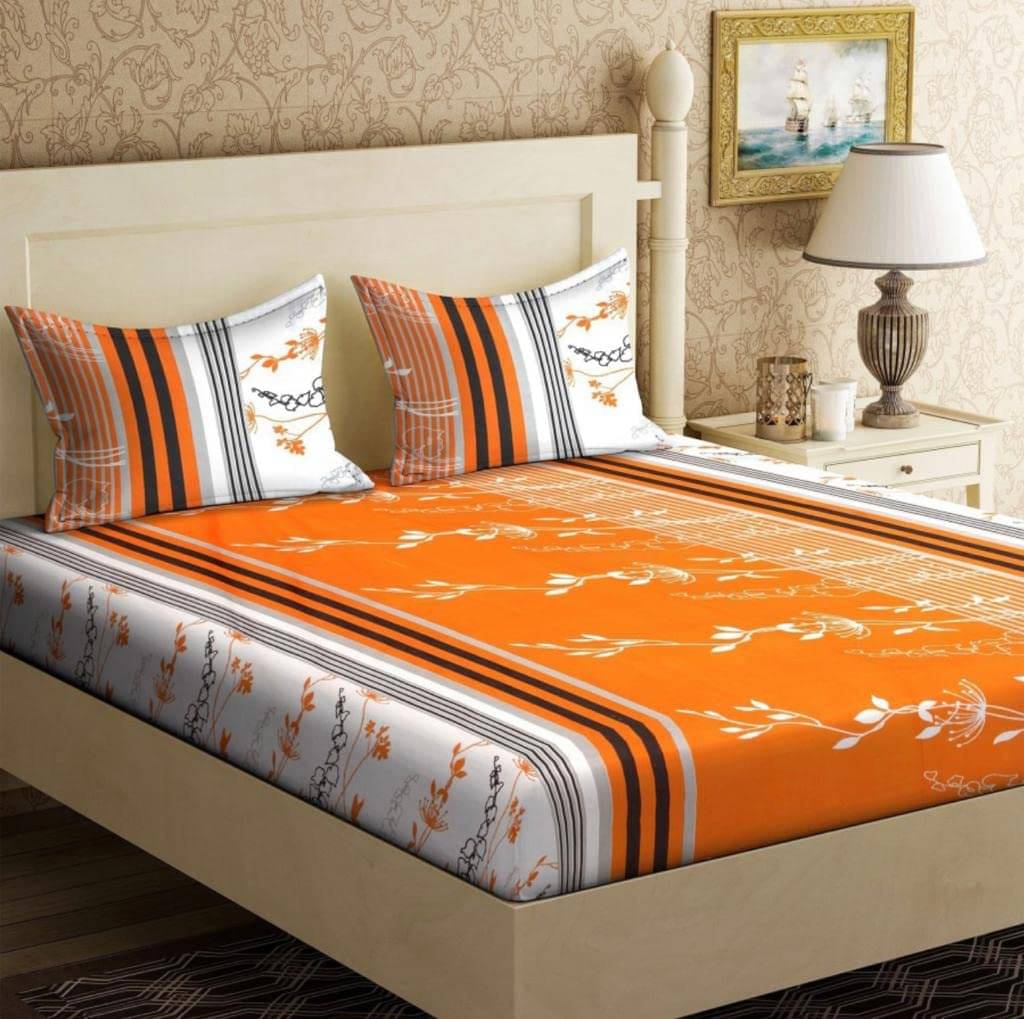     			Decent Home Microfiber Double Bedsheet ( Multicolor )