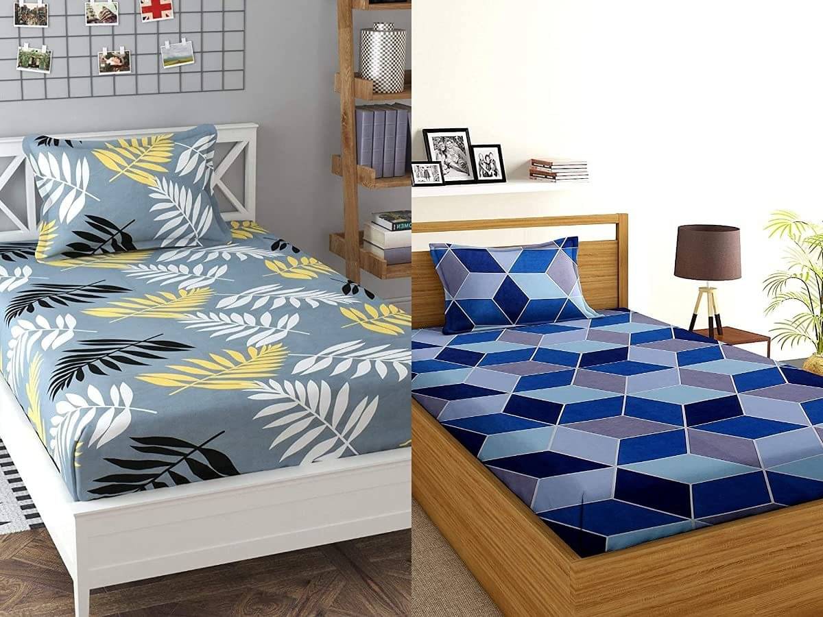     			Decent Home Microfiber Single Bedsheet ( Blue )