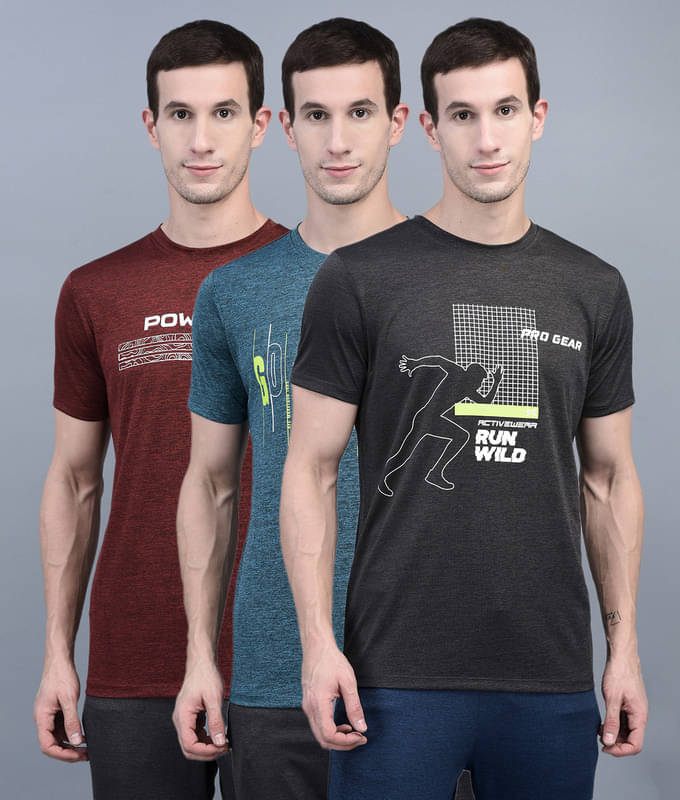     			Force NXT Pack of 3 Cotton Blend Regular Fit Men's T-Shirt ( Multicolor )