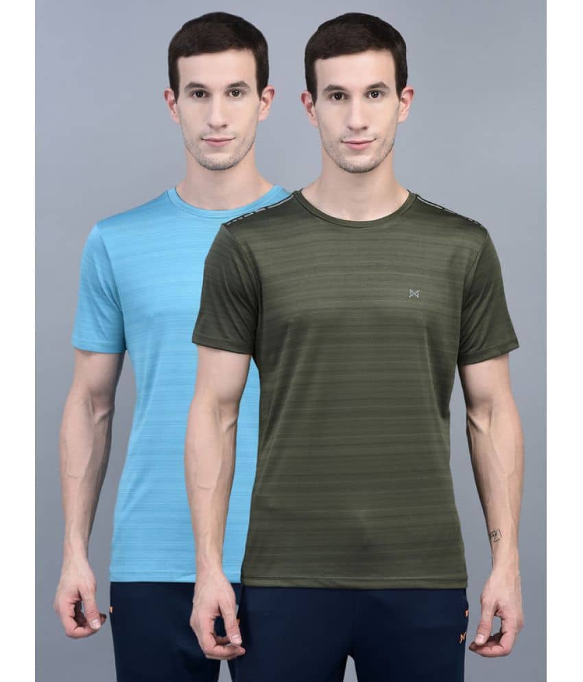 Force NXT Pack of 2 Cotton Blend Regular Fit Men's T-Shirt ( Multicolor )
