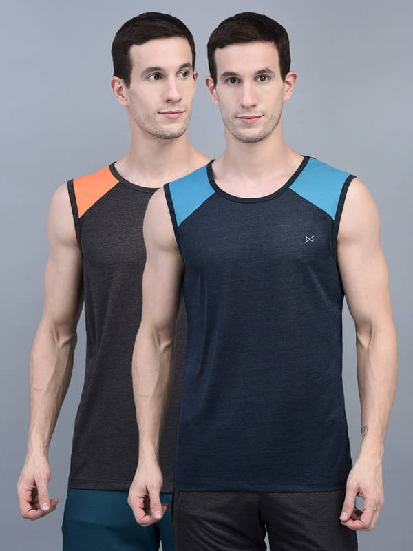 Force NXT Pack of 2 Cotton Blend Tank For Men ( Multicolor ) Force NXT Pack of 2 Cotton Blend Tank For Men ( Multicolor )