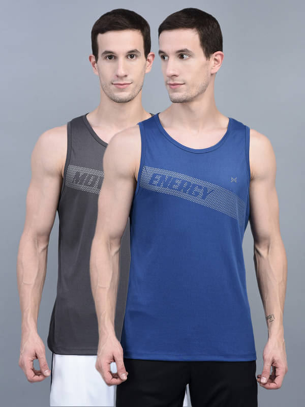 Force NXT Pack of 2 Cotton Blend Tank For Men ( Multicolor ) Force NXT Pack of 2 Cotton Blend Tank For Men ( Multicolor )