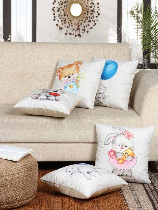 BELLA TRUE - Set of 5 Cushion Covers Abstract Themed BELLA TRUE - Set of 5 Cushion Covers Abstract Themed