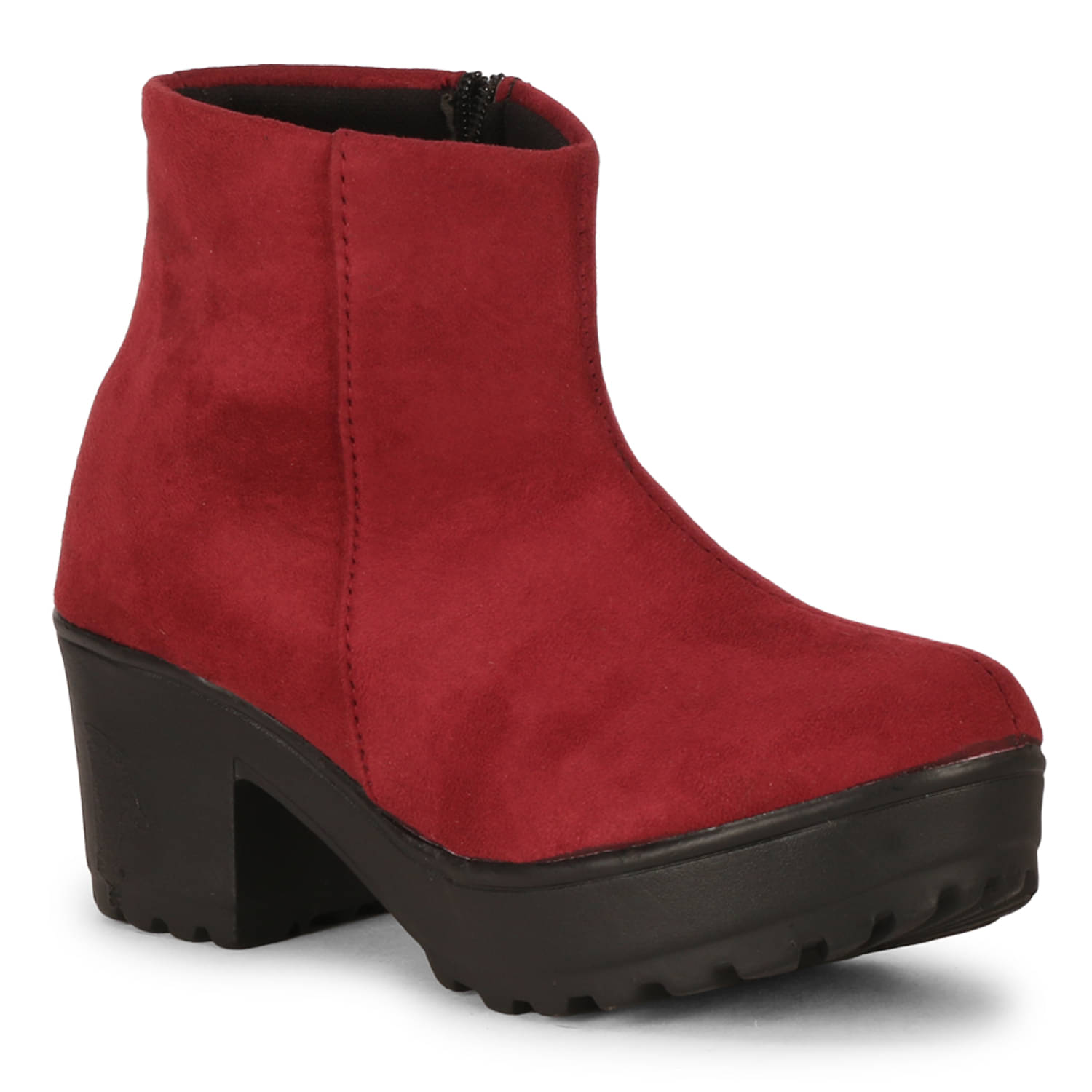    			Ishransh - Red Women's Ankle Length Boots