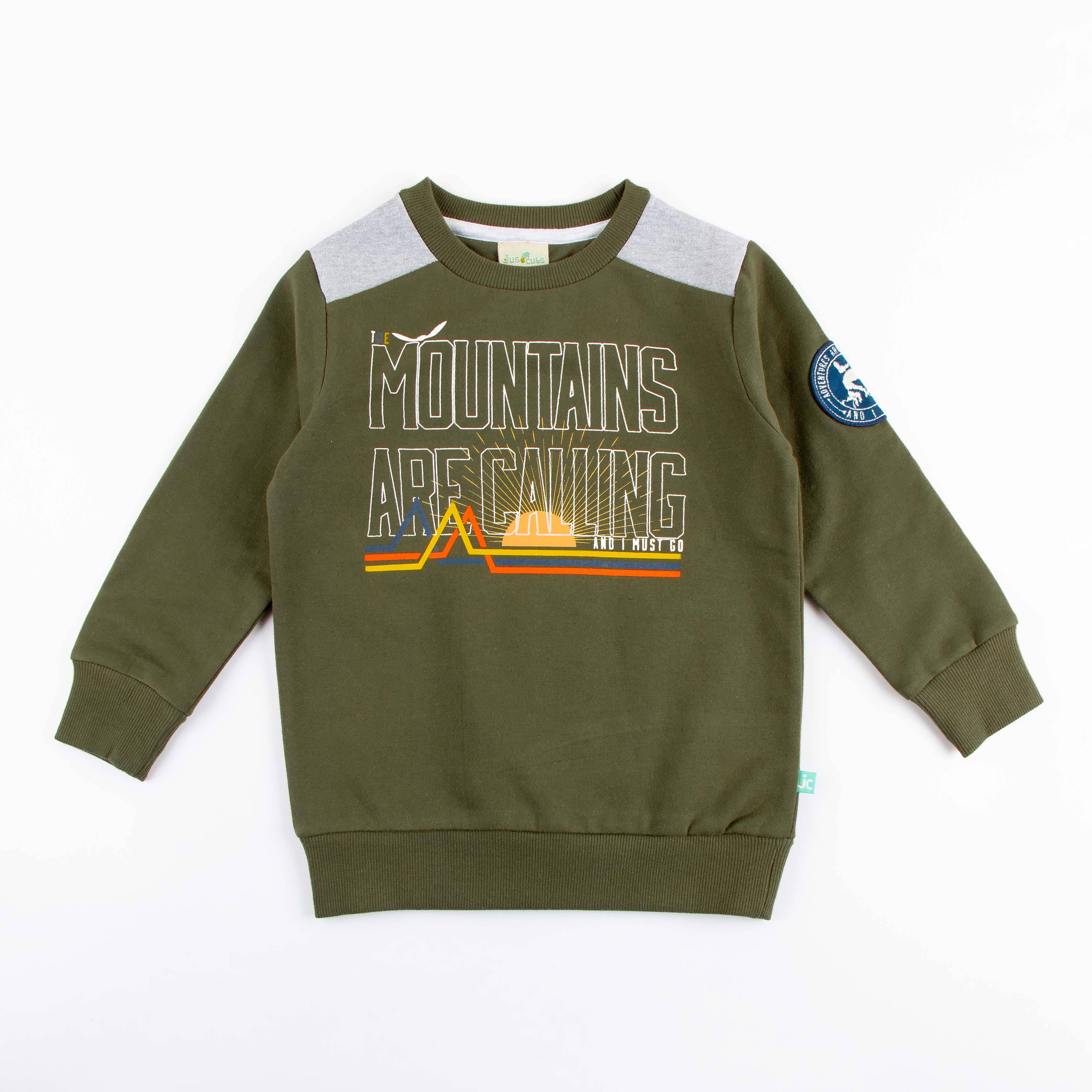     			Juscubs Pack of 1 Boys Cotton Sweatshirt ( Olive )