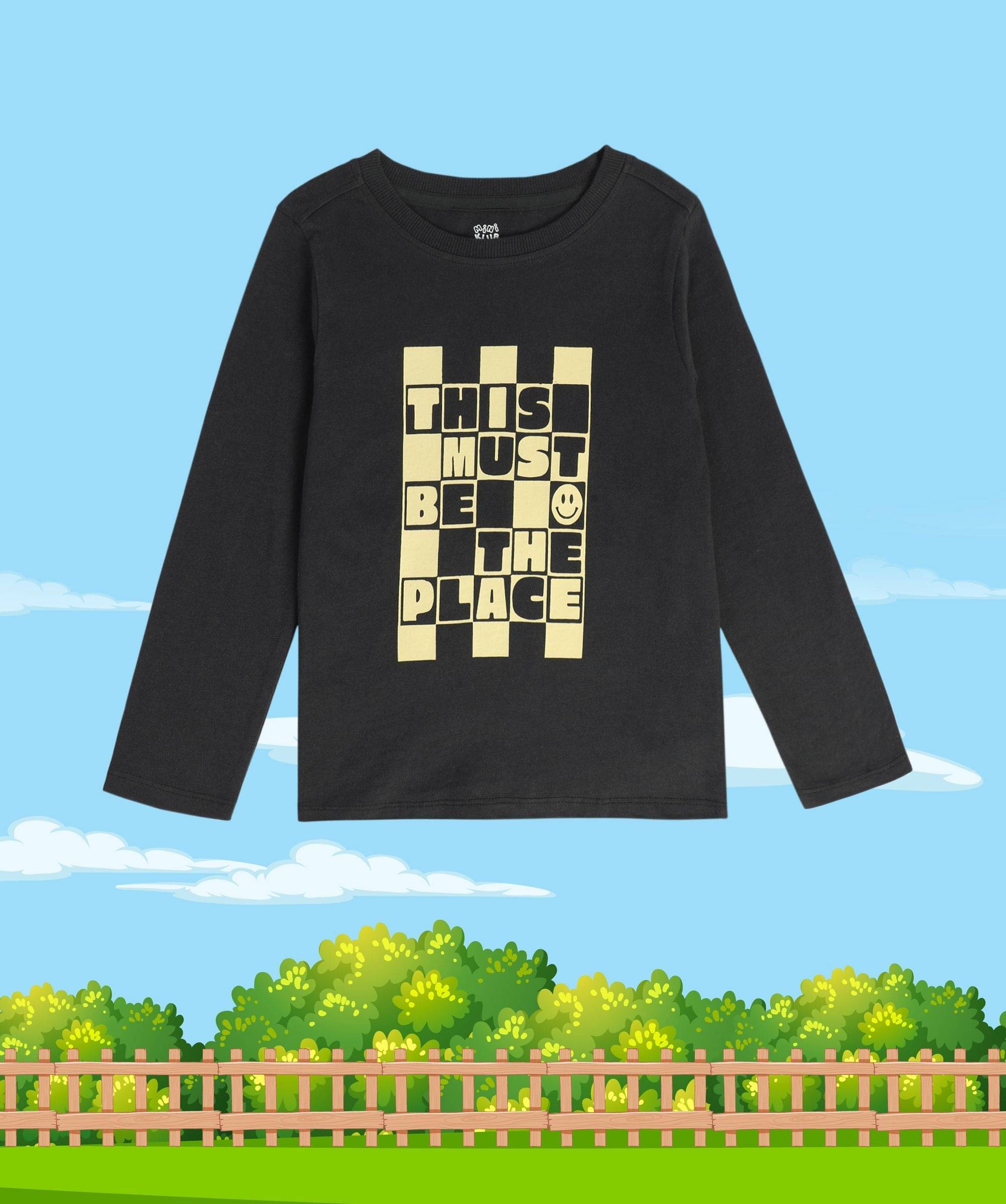     			MINI KLUB Pack of 1 Girls 100% Cotton T-Shirt ( Black )