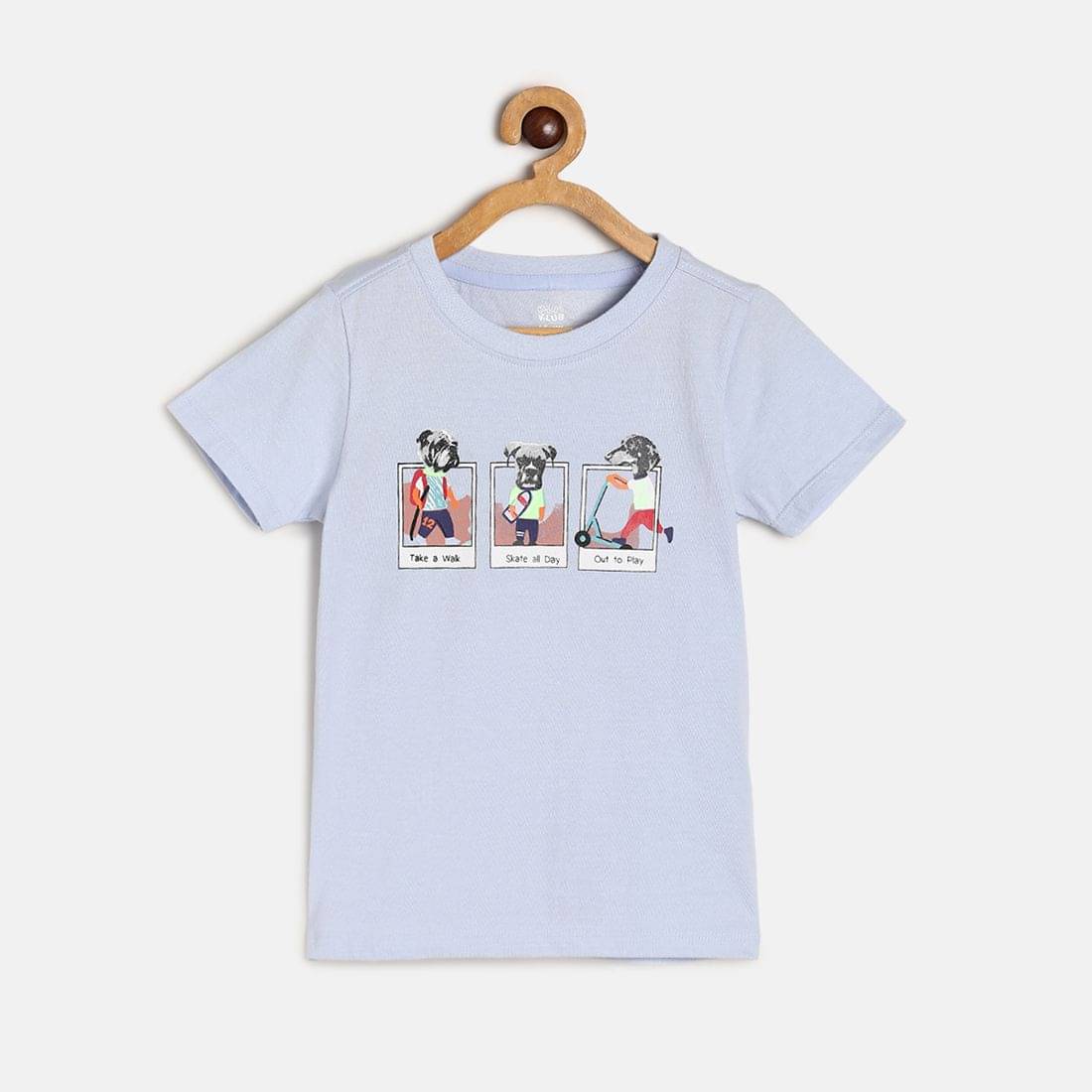     			MINI KLUB Pack of 1 Girls 100% Cotton T-Shirt ( Blue )