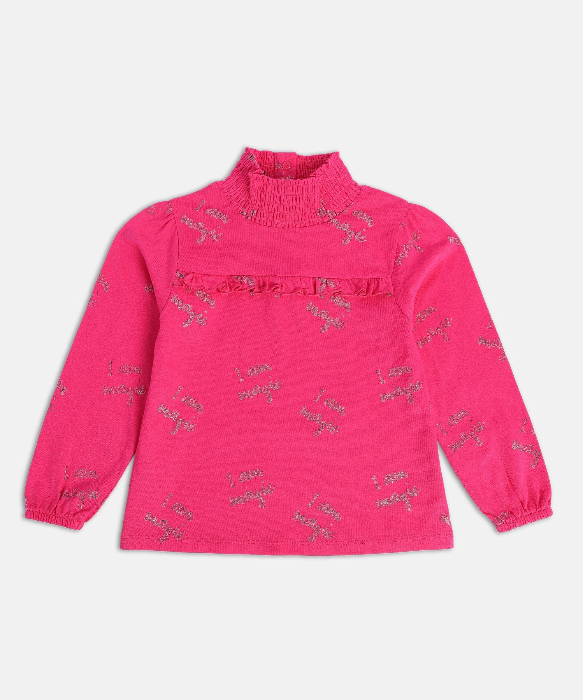     			MINI KLUB Pack of 1 Girls 100% Cotton Top ( Pink )