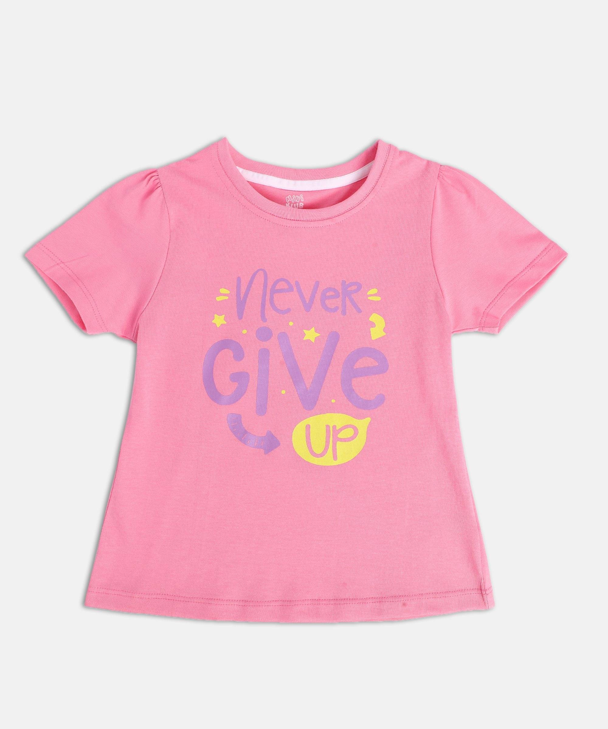     			MINI KLUB Pack of 1 Girls 100% Cotton Top ( Pink )