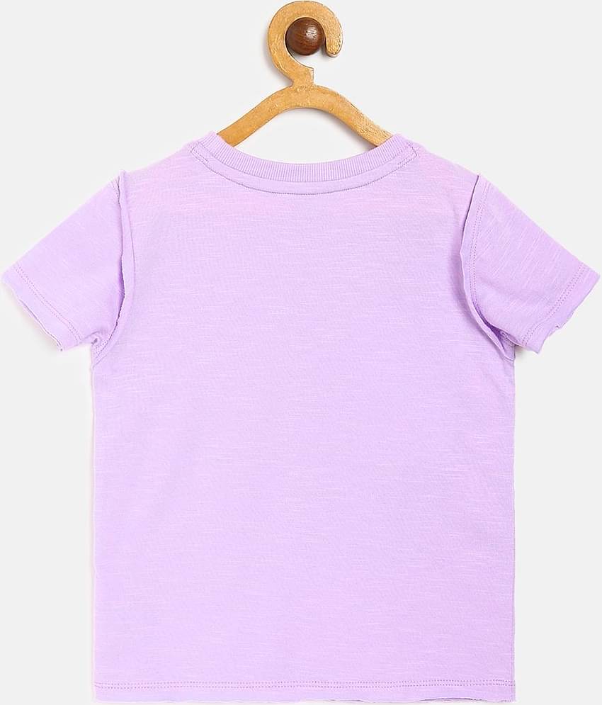 MINI KLUB Pack of 1 Girls 100% Cotton T-Shirt ( Purple )