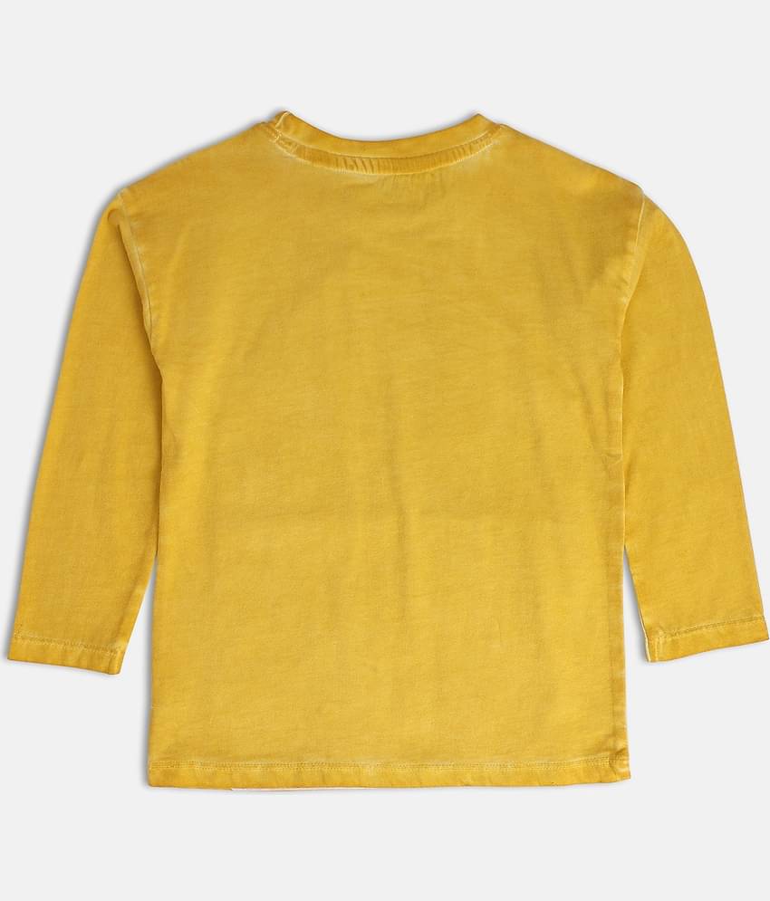 MINI KLUB Pack of 1 Girls 100% Cotton T-Shirt ( Yellow )