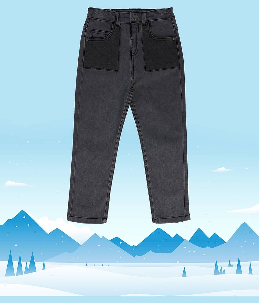 MINI KLUB Pack of 1 Boys 100% Cotton Jeans ( Gray )