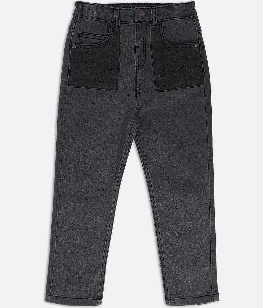 MINI KLUB Pack of 1 Boys 100% Cotton Jeans ( Gray )