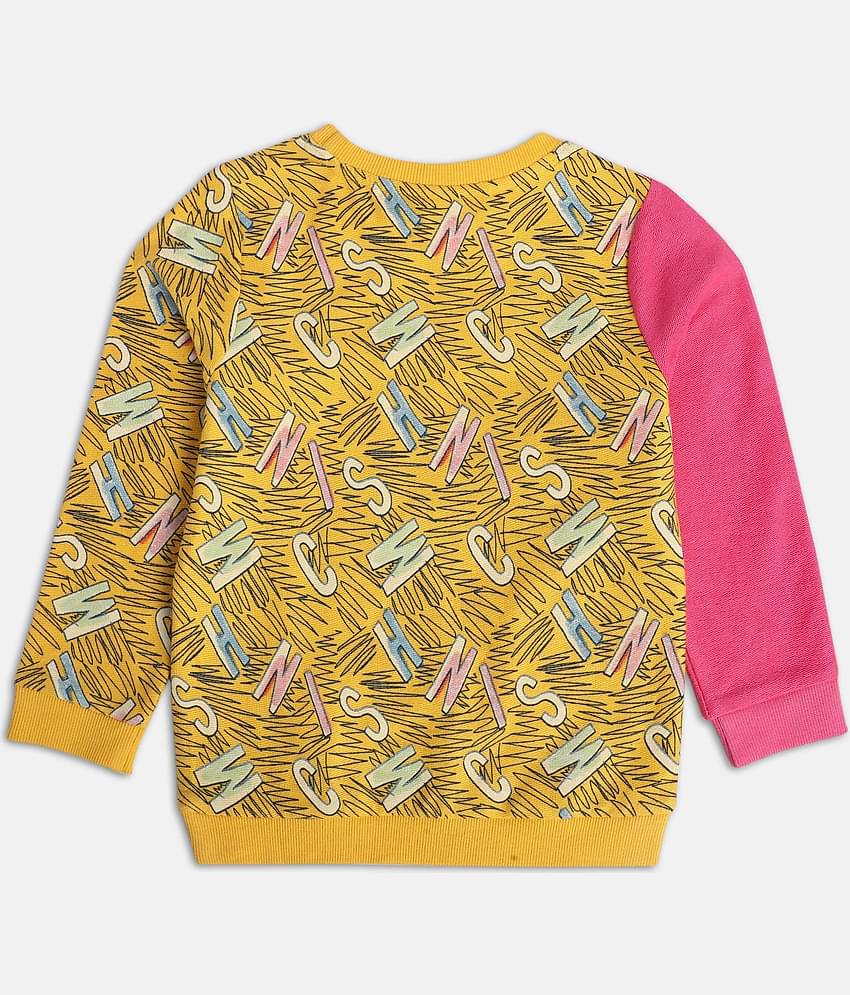 MINI KLUB Girls Cotton Sweatshirt ( Yellow )