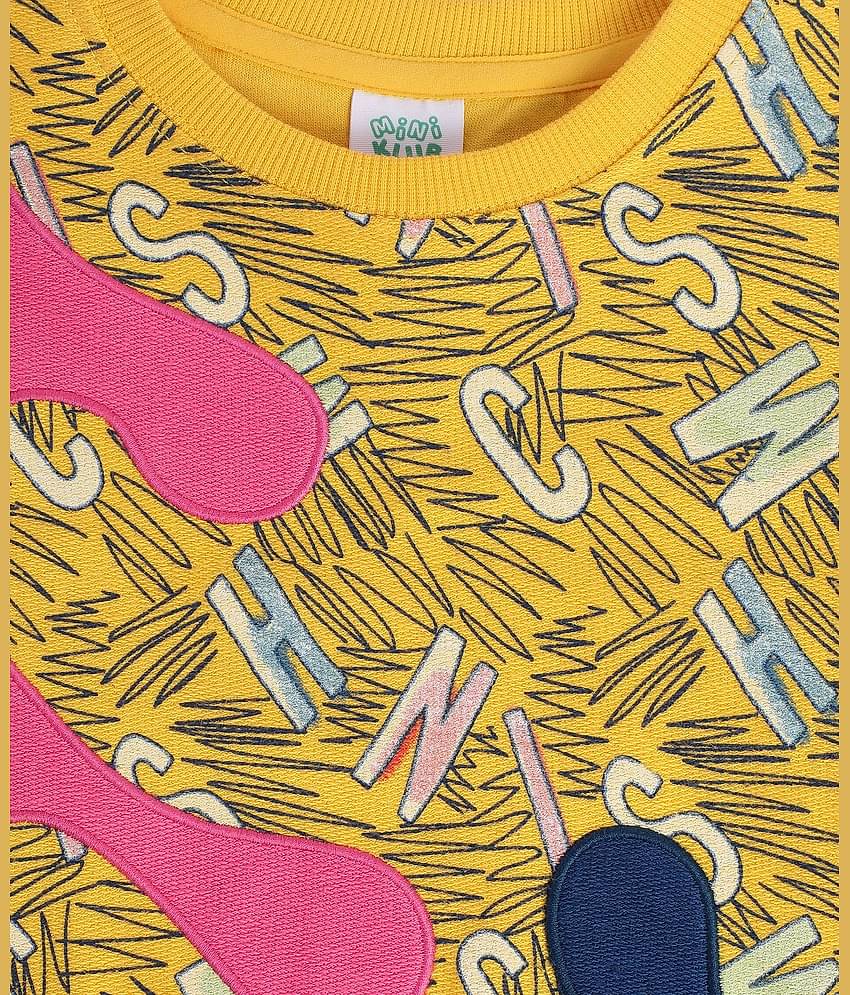 MINI KLUB Girls Cotton Sweatshirt ( Yellow )