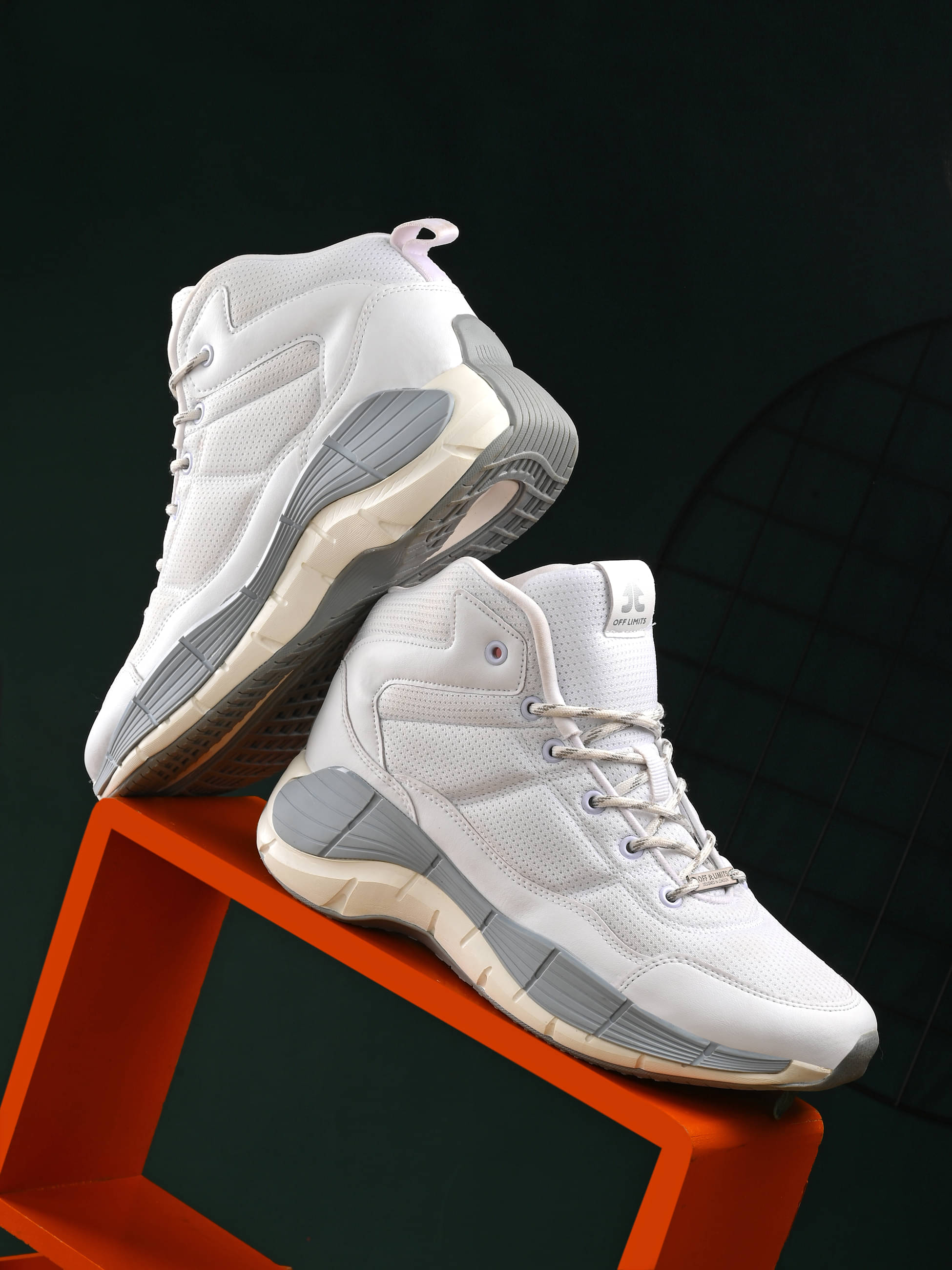     			OFF LIMITS S.W.A.T. Sports White Basketball Shoes