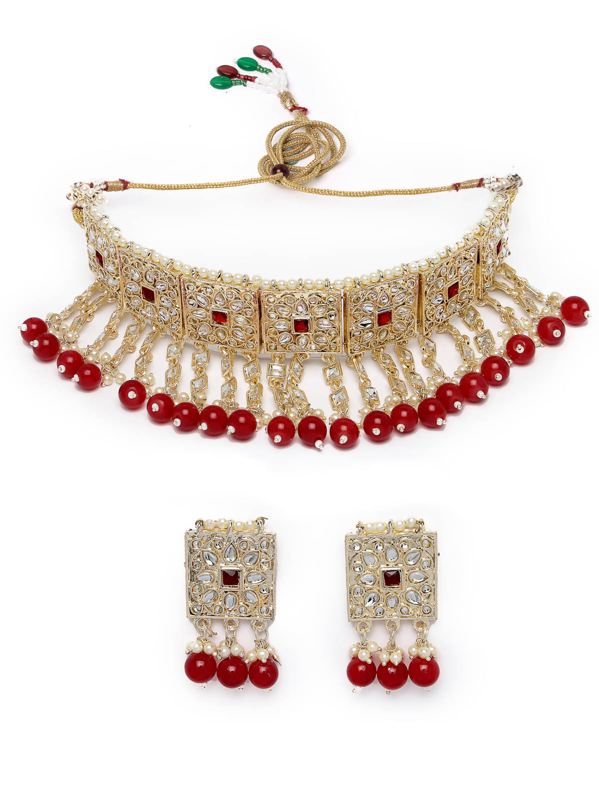     			Studio Sukkhi - Maroon Alloy Necklace Set ( Pack of 1 )