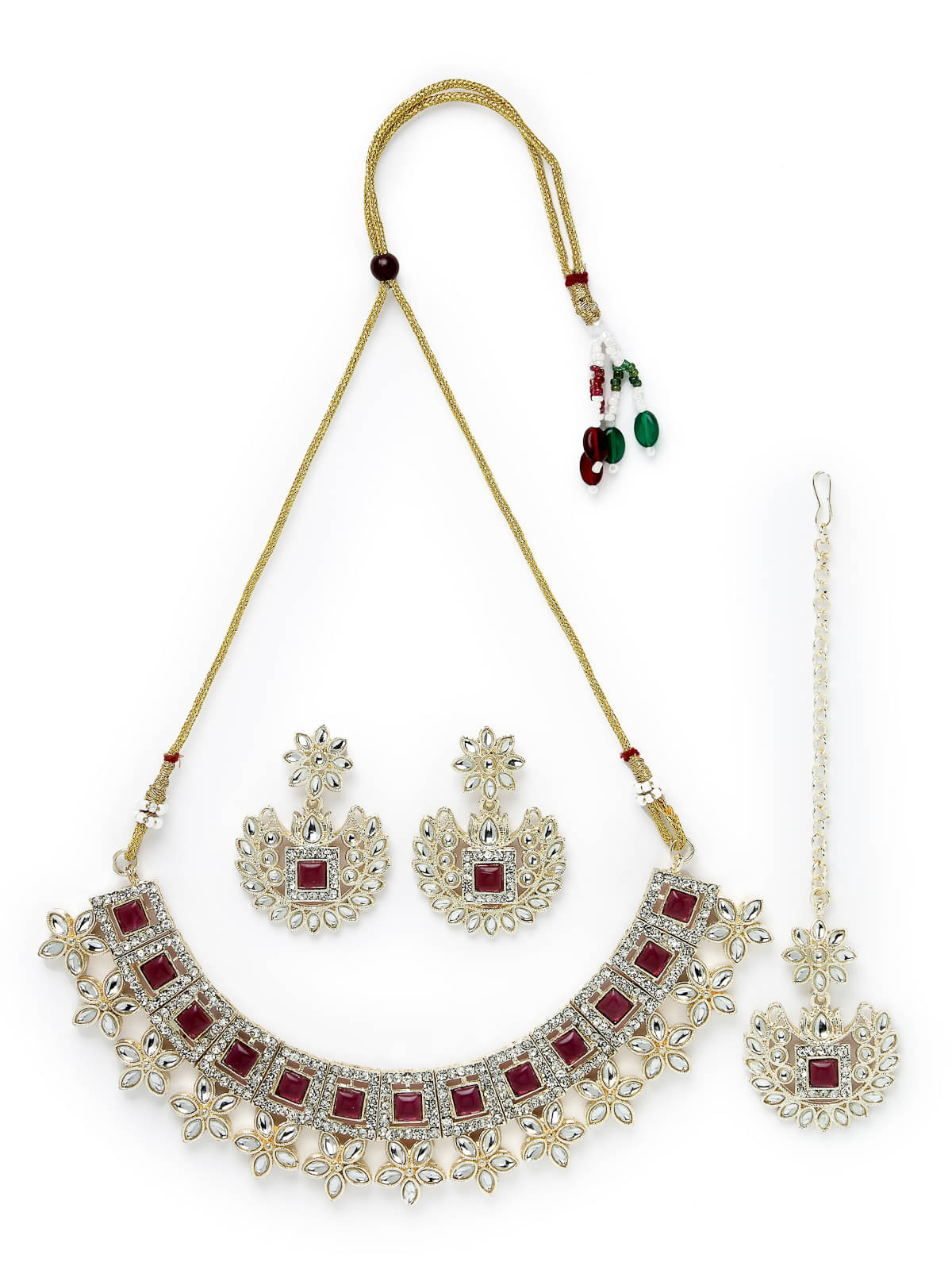     			Studio Sukkhi - Maroon Alloy Necklace Set ( Pack of 1 )