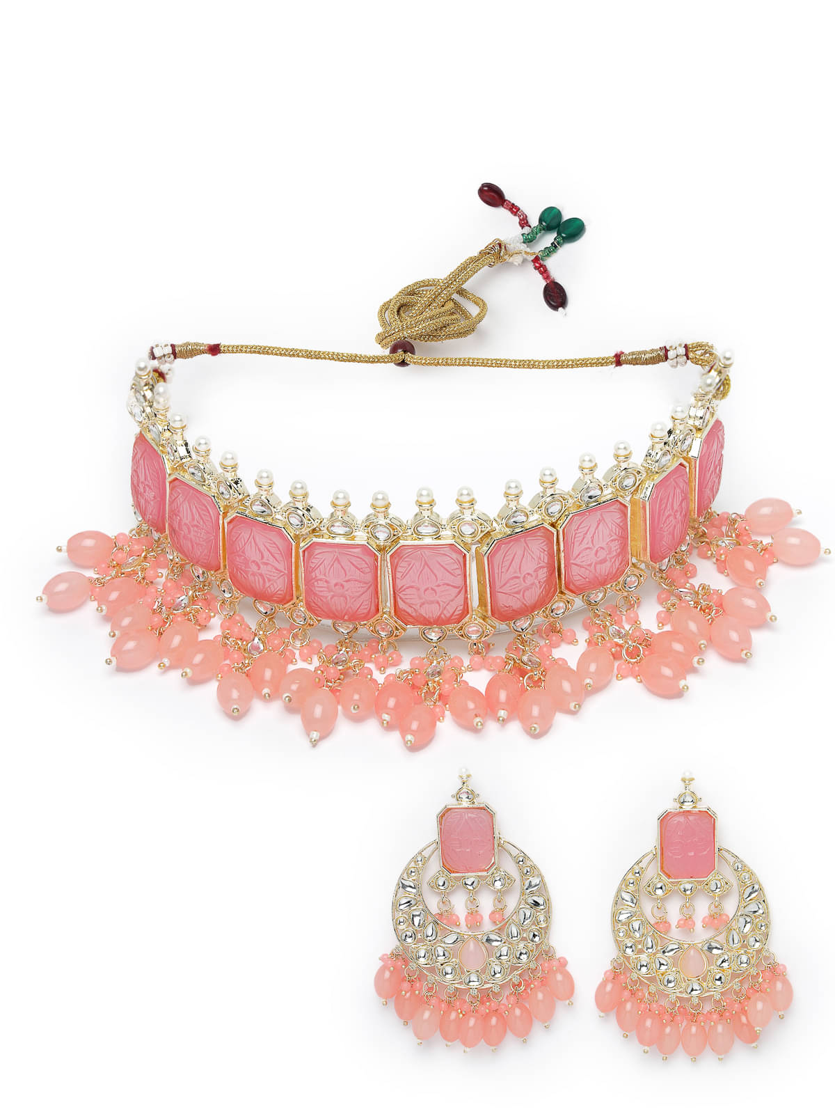     			Studio Sukkhi - Pink Alloy Necklace Set ( Pack of 1 )