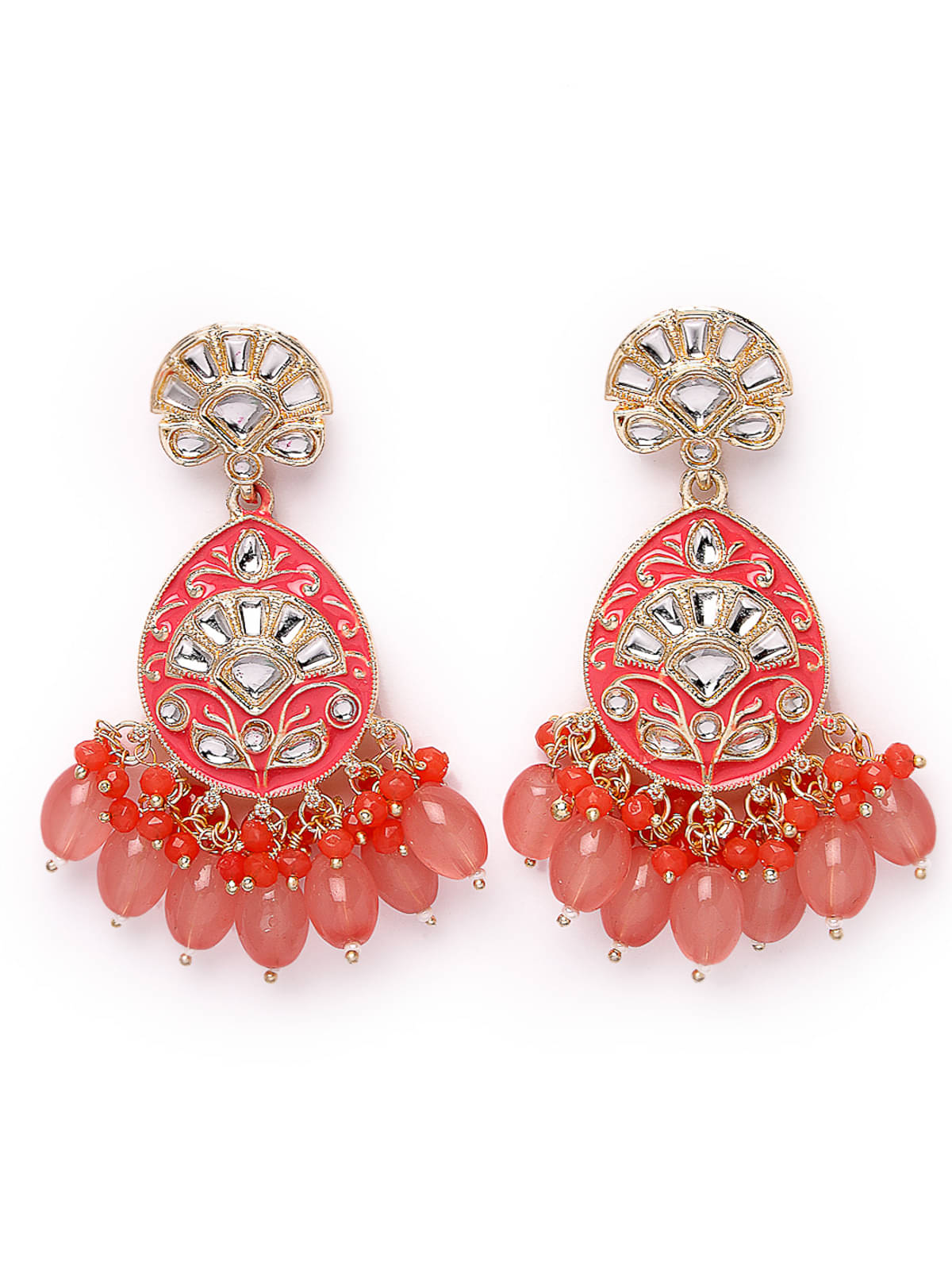     			Studio Sukkhi - Pink Danglers Earrings ( Pack of 1 )