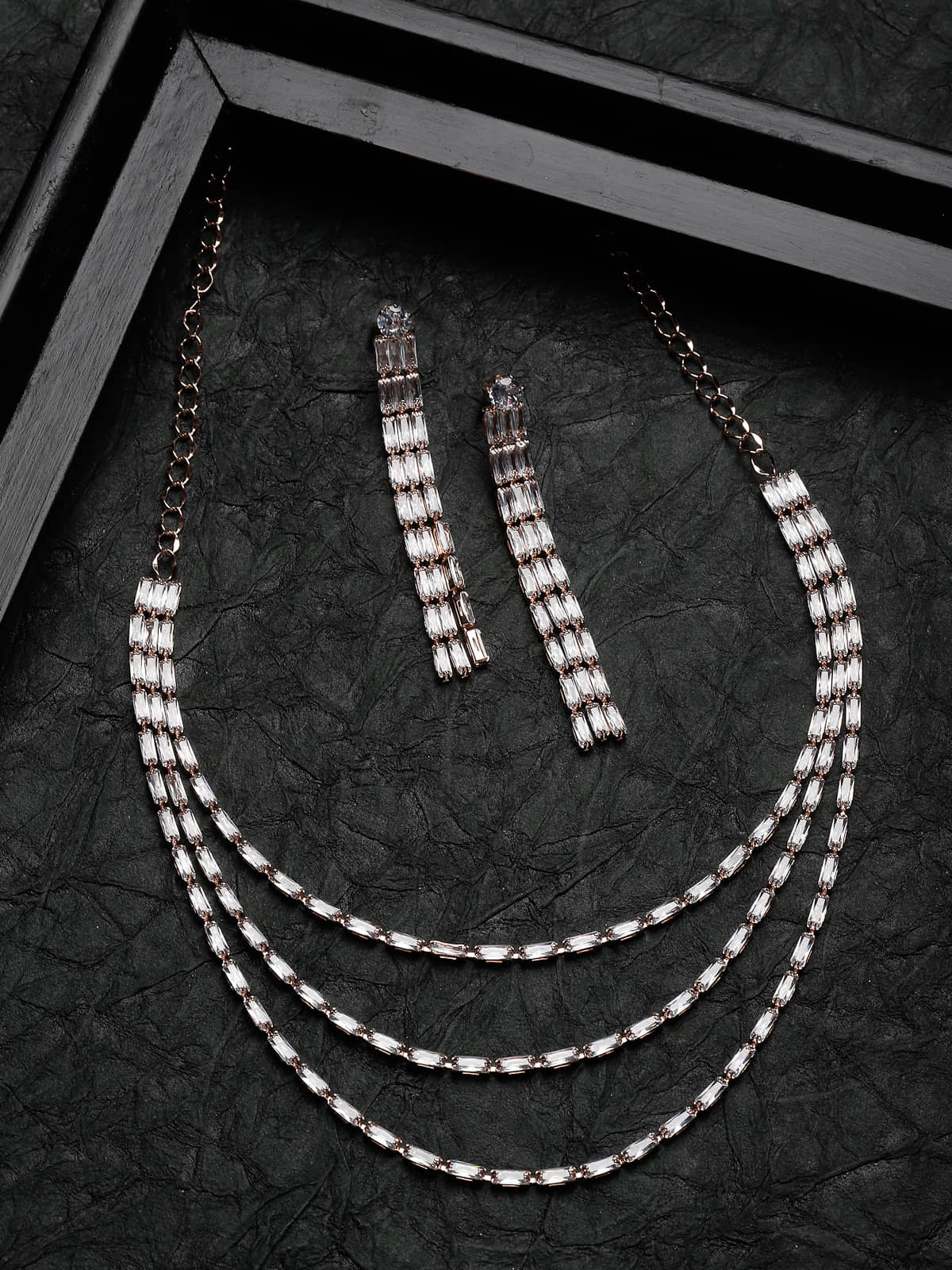 Studio Sukkhi Rose Gold Alloy Necklace Set ( Pack of 1 )