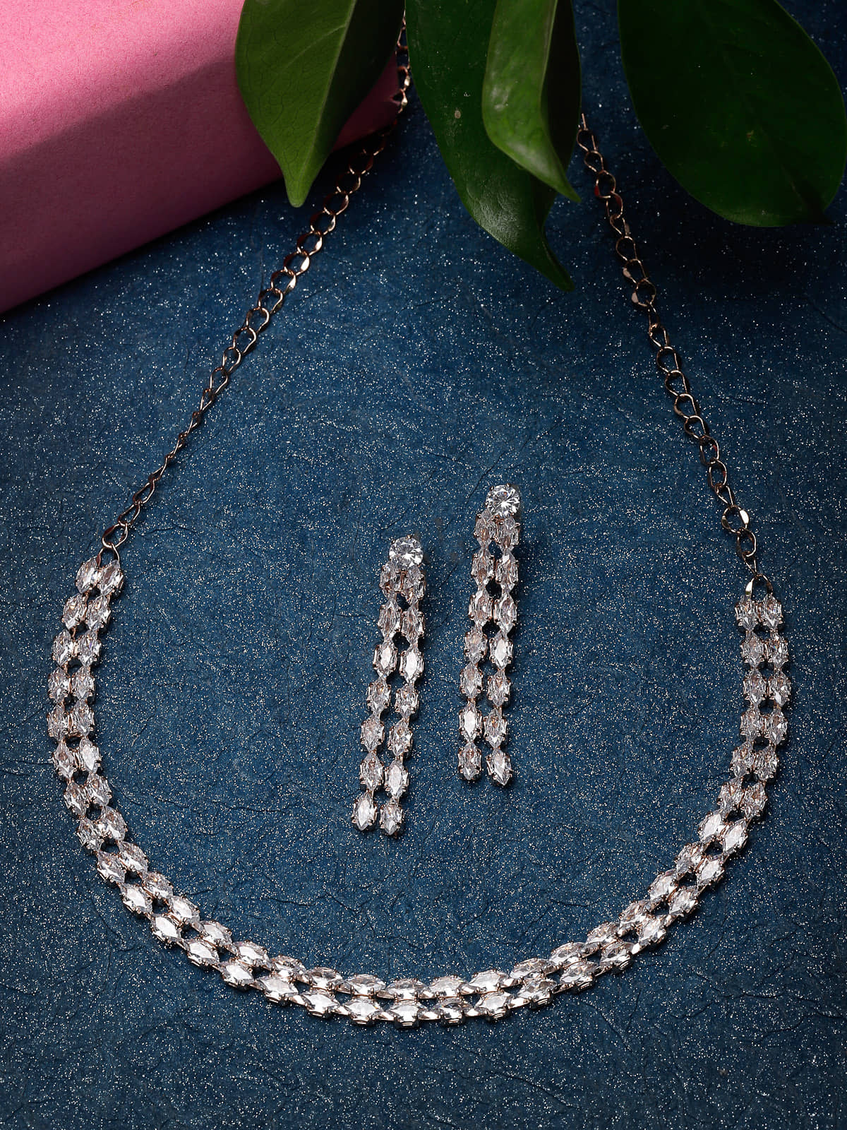 Studio Sukkhi Rose Gold Alloy Necklace Set ( Pack of 1 )