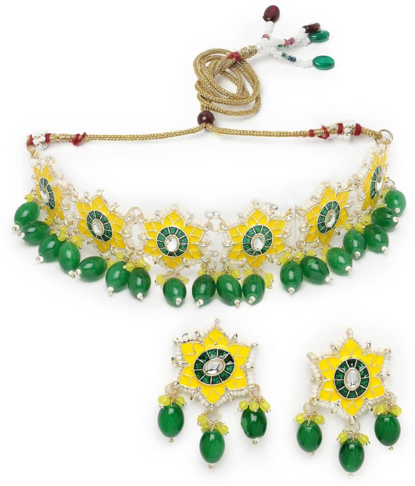 Studio Sukkhi - Yellow Alloy Necklace Set ( Pack of 1 )