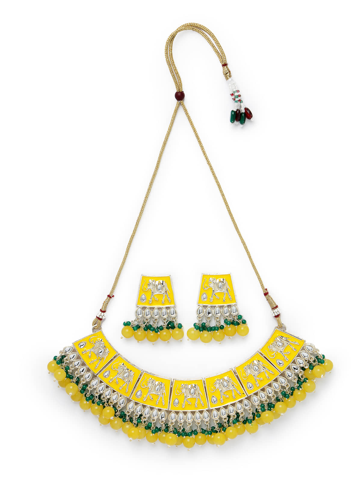 Studio Sukkhi - Yellow Alloy Necklace Set ( Pack of 1 )