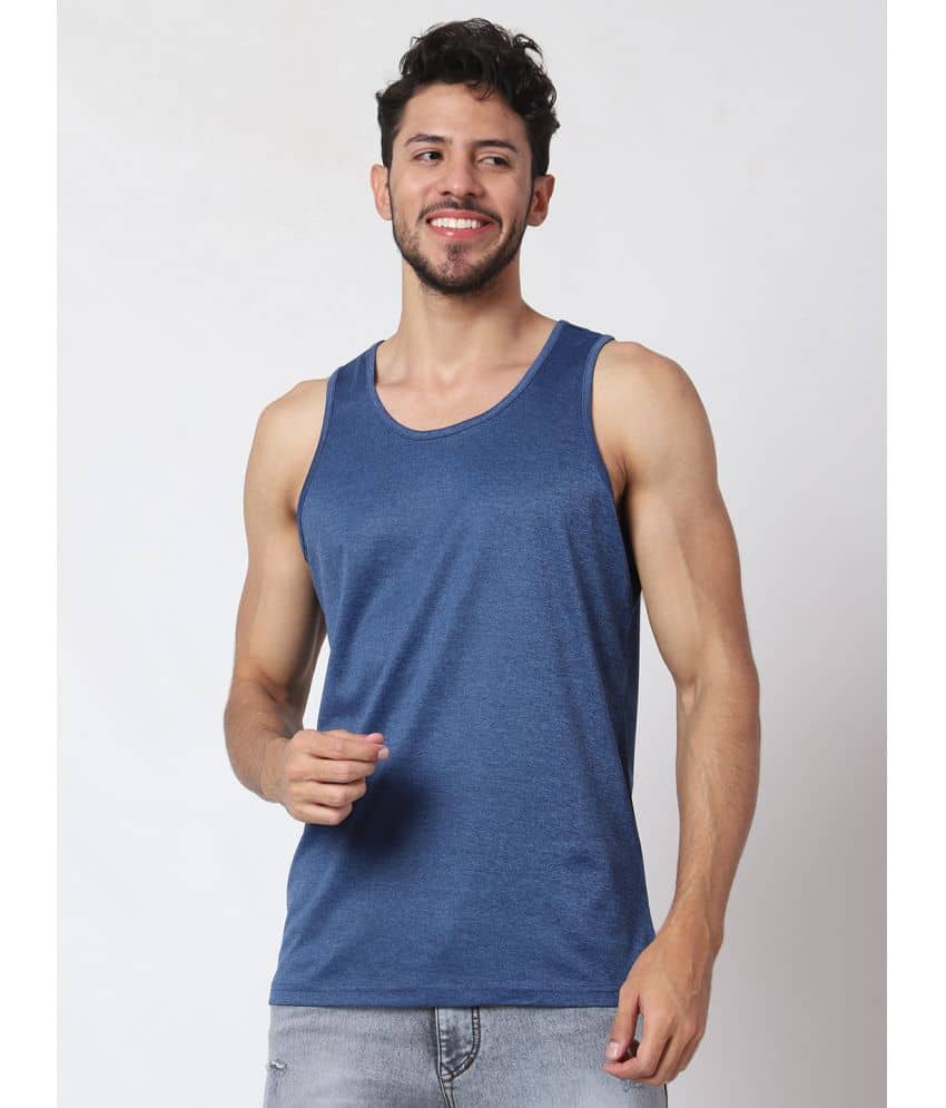 strucker Pack of 1 Cotton Blend Sleeveless vest For Men ( Blue ) - Nightwear & Loungewear | Buy online on ZillyBuy